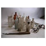 Vintage Glass Bottles and Kitchenware Collection