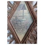 Set of 4 Rustic Wicker Wall DÃ©cor Plaques