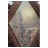 Set of 4 Rustic Wicker Wall DÃ©cor Plaques