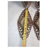 Set of 4 Rustic Wicker Wall DÃ©cor Plaques