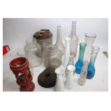 Collection of Vintage and Antique Bottles and Decorative Items