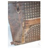 Antique Steamer Trunk with Decorative Interior