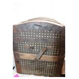 Antique Steamer Trunk with Decorative Interior