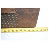 Antique Steamer Trunk with Decorative Interior