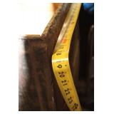 Antique Wooden and Metal Steamer Trunk with Decorative Lining