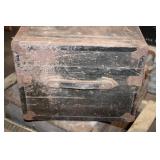 Vintage Wooden Trunk with Metal Accents