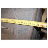 Vintage Metal Storage Trunk with Distressed Finish