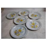 Set of 6 Vintage Marsh Marigold Porcelain China Plates