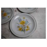 Set of 6 Vintage Marsh Marigold Porcelain China Plates