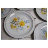 Set of 6 Vintage Marsh Marigold Porcelain China Plates
