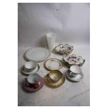 Elegant Collection of Vintage Porcelain Teacups, Saucers, and Plates