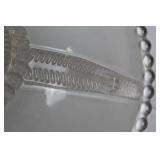 Pair of Vintage Glass Ceiling Light Shade Covers with Beaded Edge