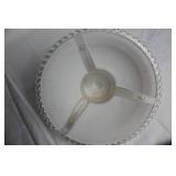 Pair of Vintage Glass Ceiling Light Shade Covers with Beaded Edge