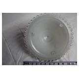 Pair of Vintage Glass Ceiling Light Shade Covers with Beaded Edge