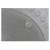 Pair of Vintage Glass Ceiling Light Shade Covers with Beaded Edge