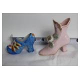 Set of 7 Vintage Porcelain Vases and Shoe Planters