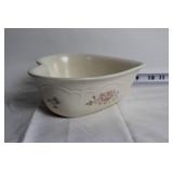 Set of Vintage Glassware and Pfaltzgraff Heart Bowl