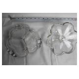 Set of Elegant Glassware: Green Centerpiece Bowl, Blue Compote, and Vase