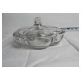 Set of Elegant Glassware: Green Centerpiece Bowl, Blue Compote, and Vase