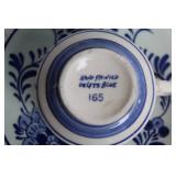 Vintage Tea Set with Hand Painted Cups and Floral Creamer & Sugar Set