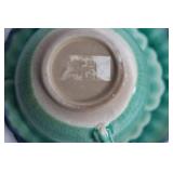 Vintage Tea Set with Hand Painted Cups and Floral Creamer & Sugar Set