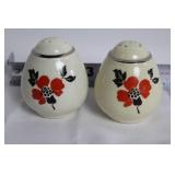 Vintage Ceramic Set: Salt & Pepper Shakers, Creamer, Sugar Bowl, Coasters