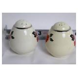 Vintage Ceramic Set: Salt & Pepper Shakers, Creamer, Sugar Bowl, Coasters
