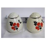 Vintage Ceramic Set: Salt & Pepper Shakers, Creamer, Sugar Bowl, Coasters