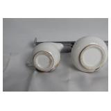 Vintage Ceramic Set: Salt & Pepper Shakers, Creamer, Sugar Bowl, Coasters