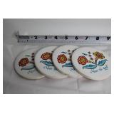 Vintage Ceramic Set: Salt & Pepper Shakers, Creamer, Sugar Bowl, Coasters