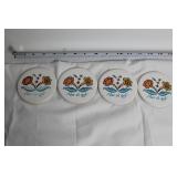 Vintage Ceramic Set: Salt & Pepper Shakers, Creamer, Sugar Bowl, Coasters