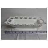 Collection of 5 Decorative Milk Glass and Pyrex Dishes