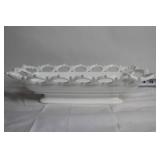 Collection of 5 Decorative Milk Glass and Pyrex Dishes