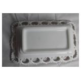 Collection of 5 Decorative Milk Glass and Pyrex Dishes