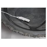 Set of 4 Vintage Blue Glass Goblets and Silverplate Basket