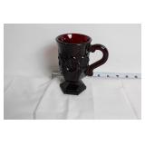 Collection of Ruby Red Glass Dinnerware and Decorative Tile