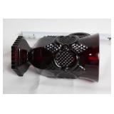 Collection of Ruby Red Glass Dinnerware and Decorative Tile