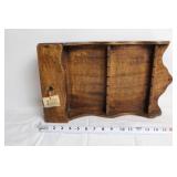 Vintage Wooden Wall-Mounted Spice Rack with Drawer