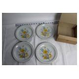 Fanci Florals Collection Plate Set of 6 - Marsh Marigold Design