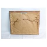 Vintage 1952 Framed Landscape Oil Painting