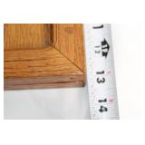 Pair of Oak Cabinet Doors with Decorative Wood Inlay