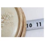 Pair of Vintage Ceramic Wall Plaques with Floral Design