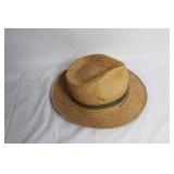 Set of 2 Vintage Straw Fedora Hats