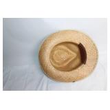 Set of 2 Vintage Straw Fedora Hats