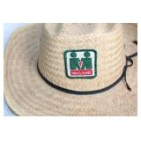 Set of 2 Vintage Straw Fedora Hats