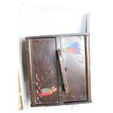 Set of 3 Vintage Wooden Drawer Inserts with Painted Design