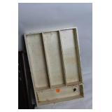 Set of 3 Vintage Wooden Drawer Inserts with Painted Design