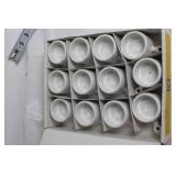 Set of 12 IKEA White Porcelain Tealight Holders