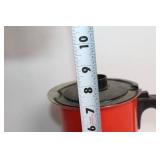 Vintage Instant Hot Pot with Red Exterior and Black Lid