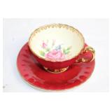 Set of 5 Vintage Floral Pattern Teacups and Saucers